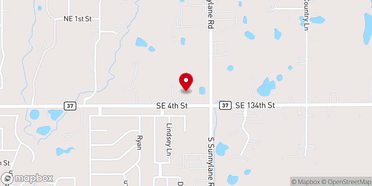 Map showing location of Highland Baptist Church