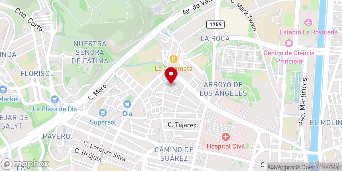 Map showing location of Iglesia Evangélica Presbiteriana