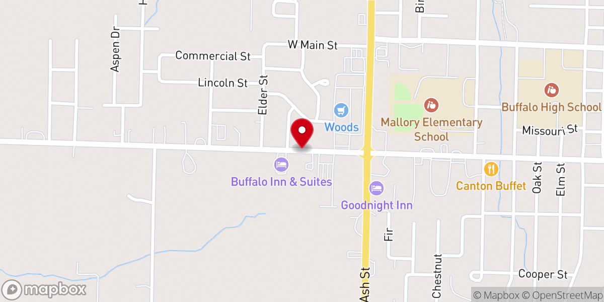 Map showing location of Ible Baptist Church