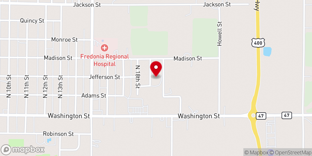 Map showing location of Faith Baptist Church