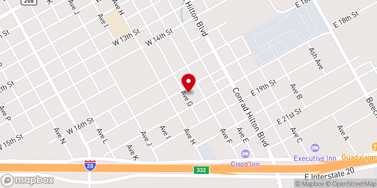 Map showing location of New Life Tabernacle