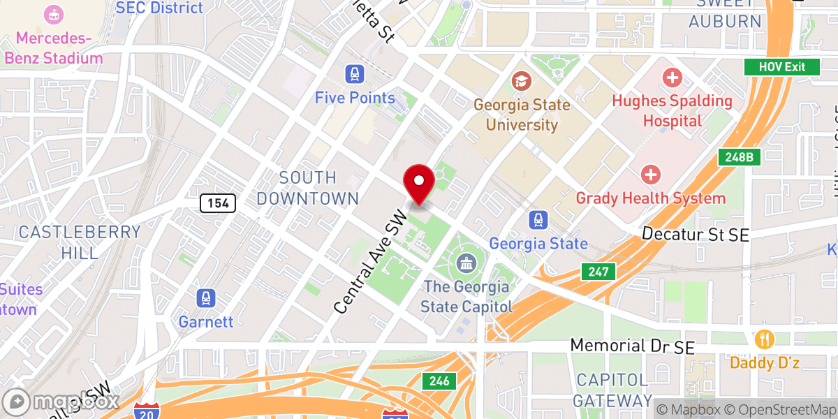 Map showing location of Catholic Shrine of the Immaculate Conception