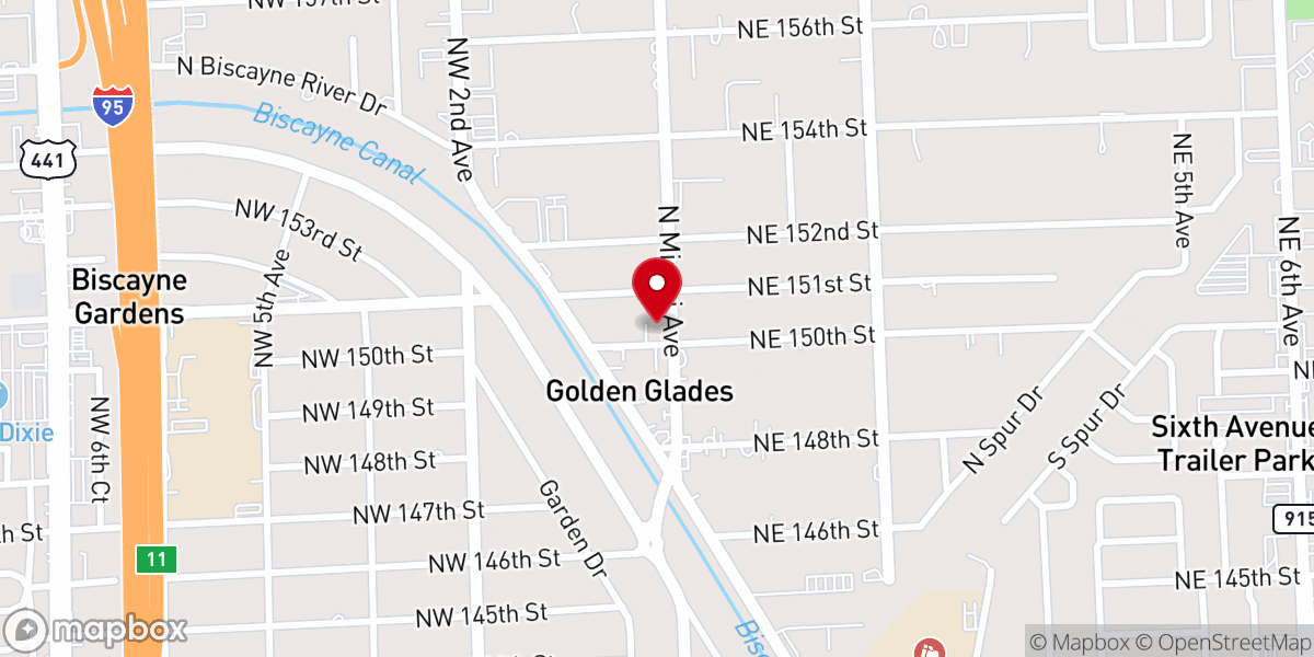 Map showing location of First Church of the Brethren