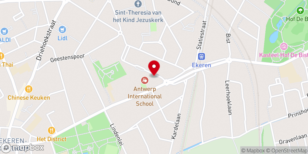 Map showing location of Antwerp International Protestant Church vzw.