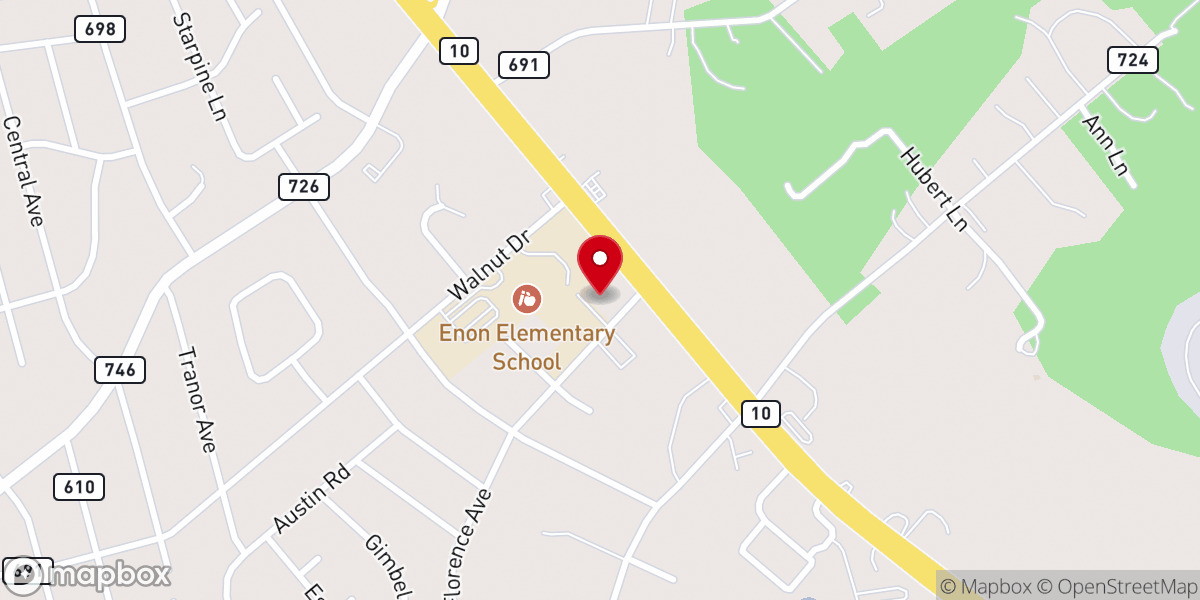 Map showing location of Rivermont Presbyterian Church