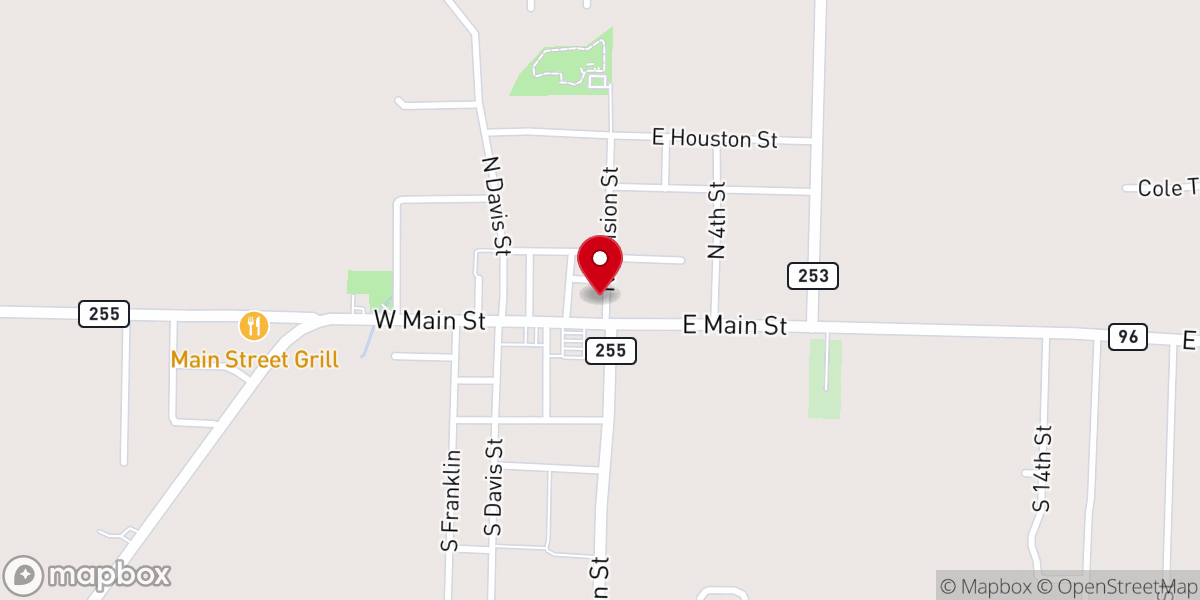Map showing location of First Lavaca Gym