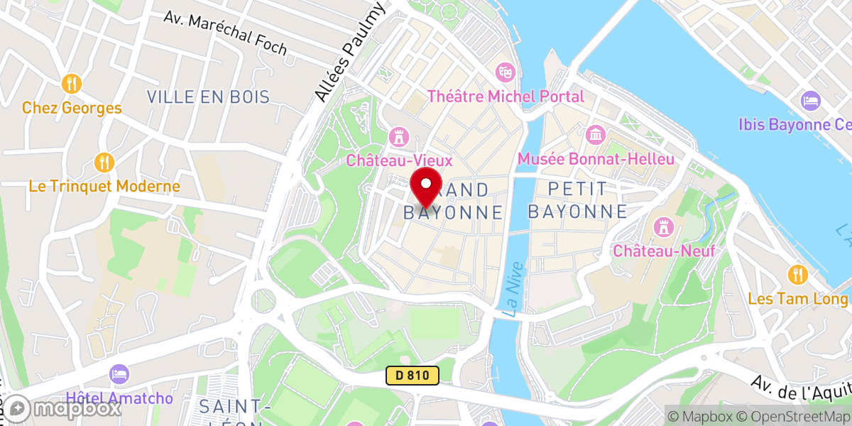 Map showing location of Cloître de la Cathédrale de Bayonne