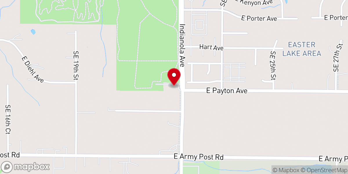 Map showing location of Bloomfield Church