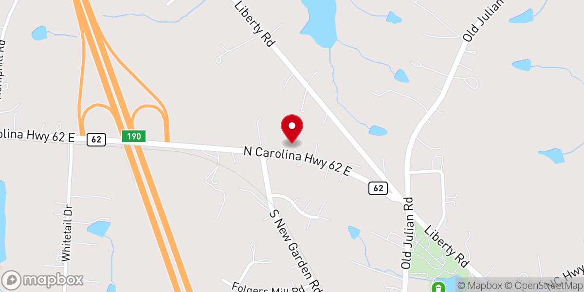 Map showing location of Julian Hill Church