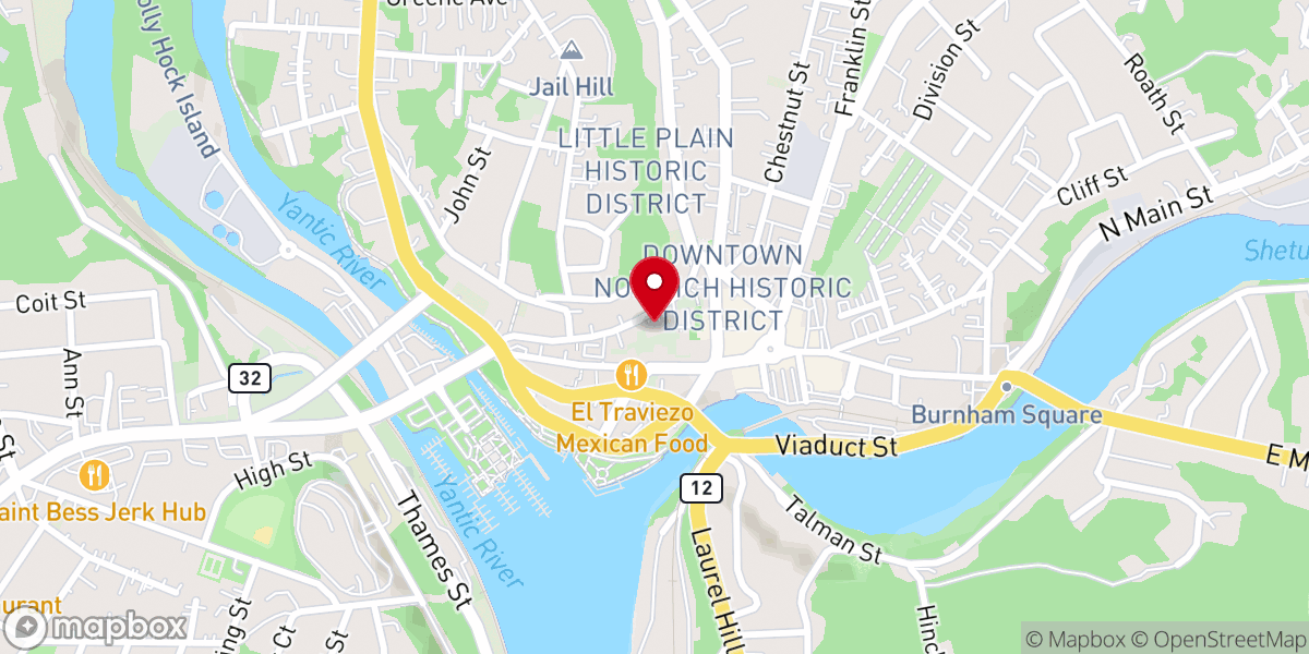 Map showing location of Haitian Community Center Of Greater Norwich
