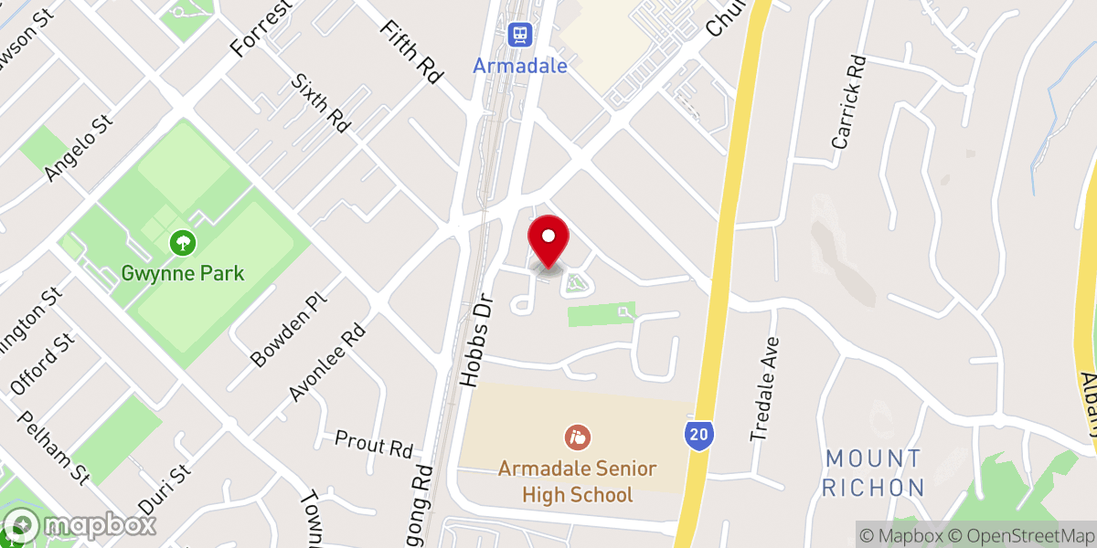 Map showing location of New Covenant Pentecostal Church