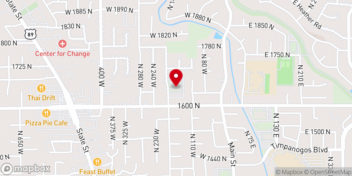 Map showing location of Northridge Stake Center
