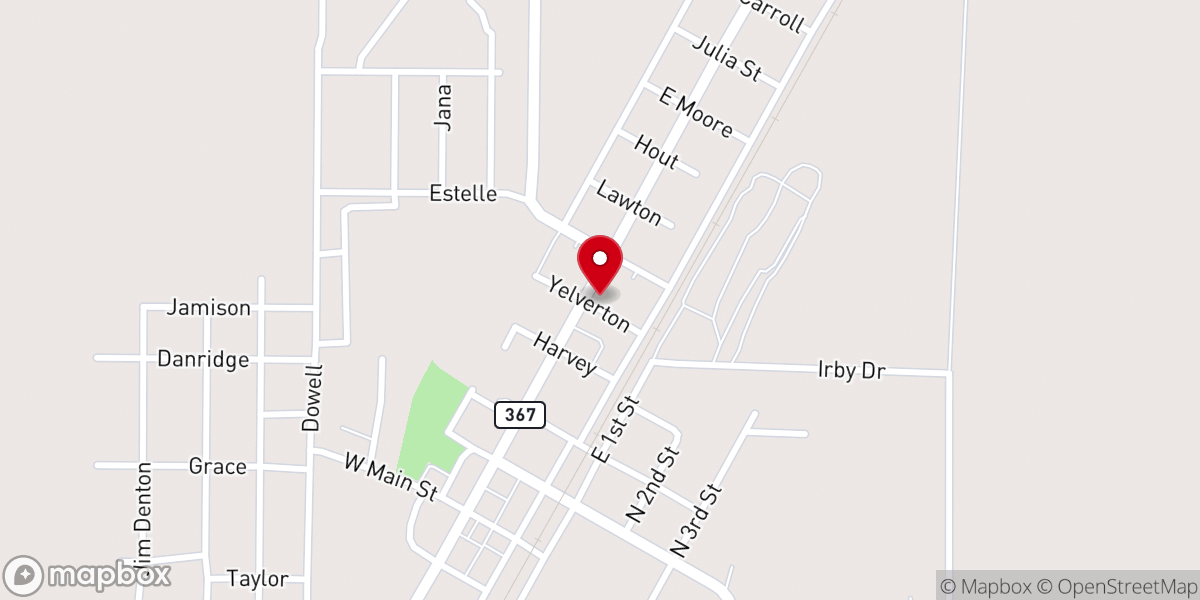 Map showing location of New Hope Church Pastor's Study