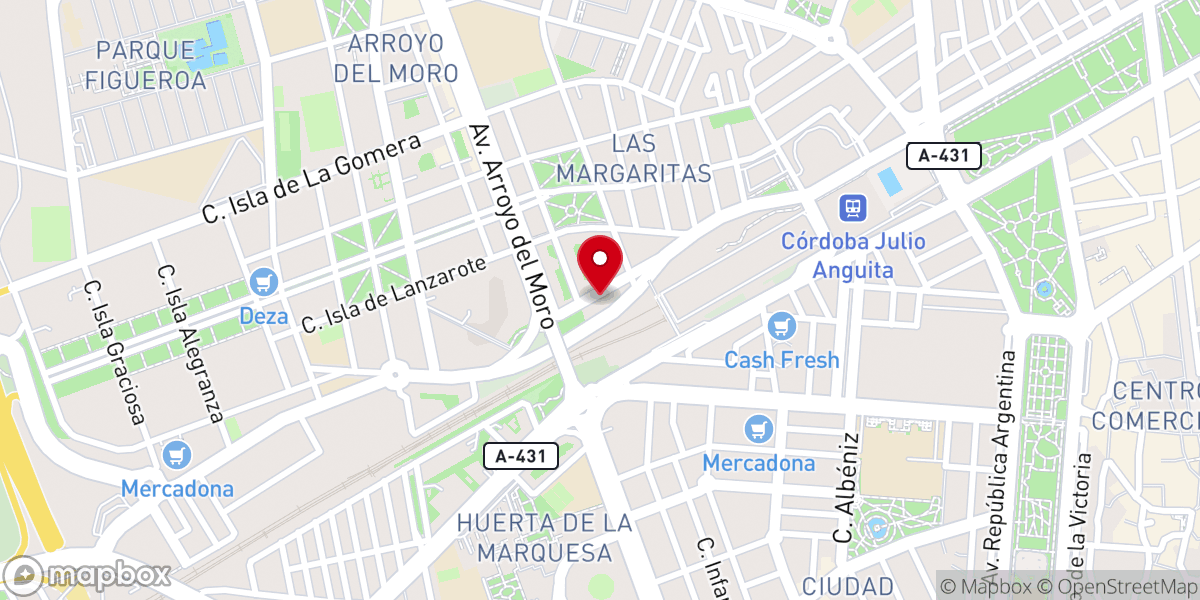 Map showing location of Casa de Oración La Viña