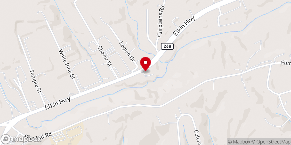 Map showing location of Brushy Mountain Baptist Association 2 - Food Distribution Center