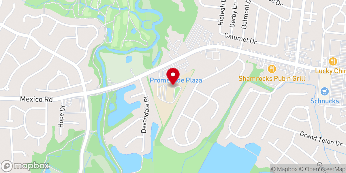 Map showing location of Southside Baptist Church