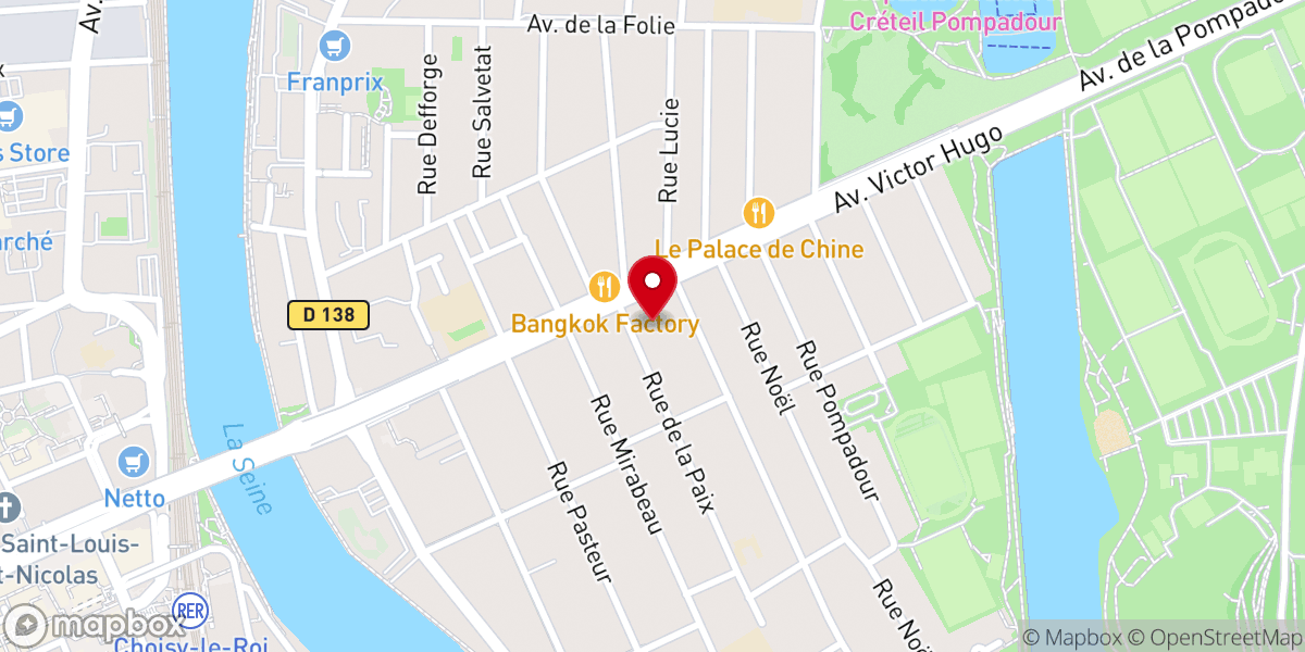Map showing location of Eglise du Saint-Esprit