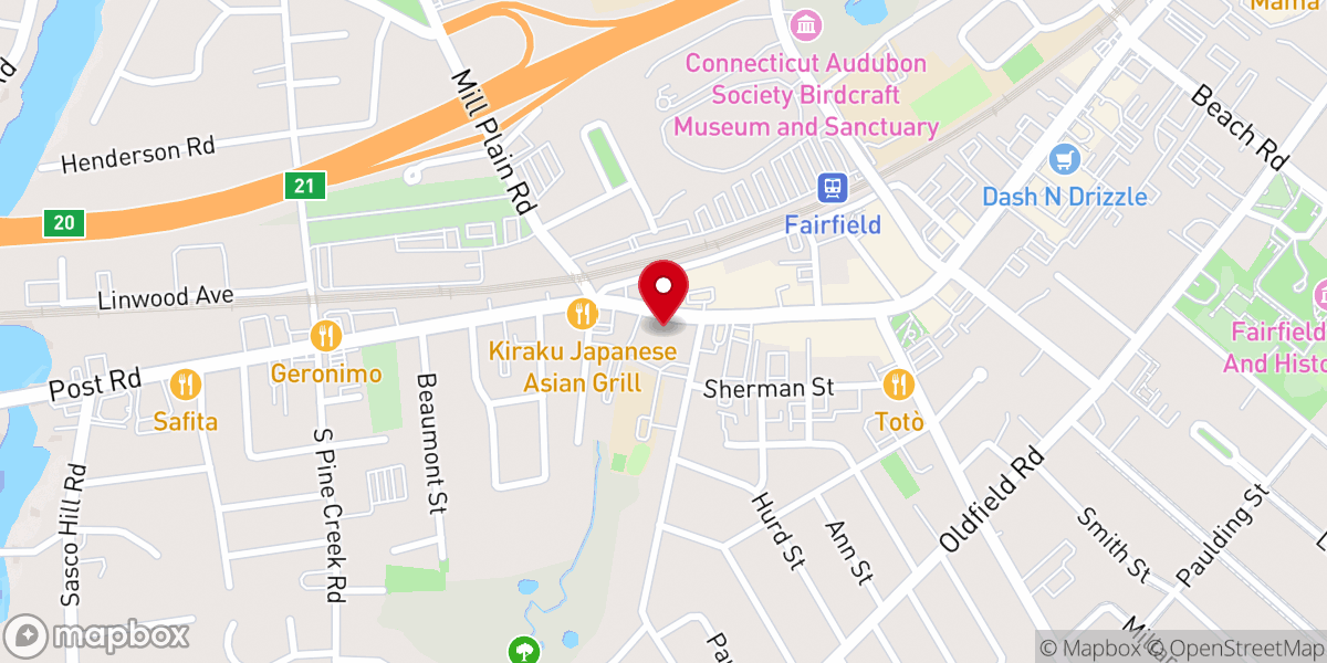 Map showing location of St. Thomas Aquinas Roman Catholic Church
