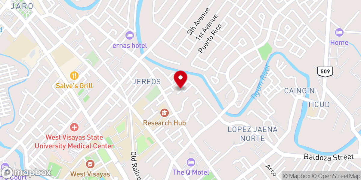 Map showing location of Iloilo Bible Baptist Church of La Paz Incorporated