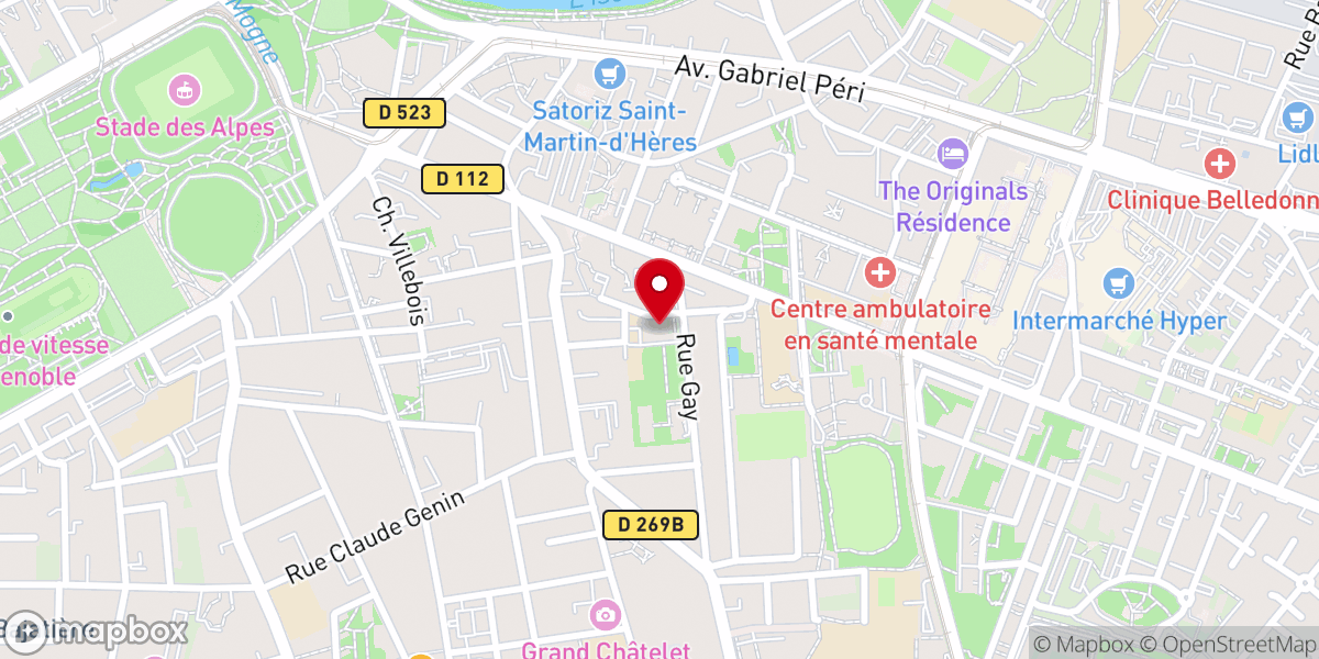 Map showing location of Église Dominicaines Missionnaires