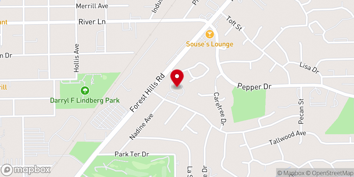 Map showing location of Grace Family Church