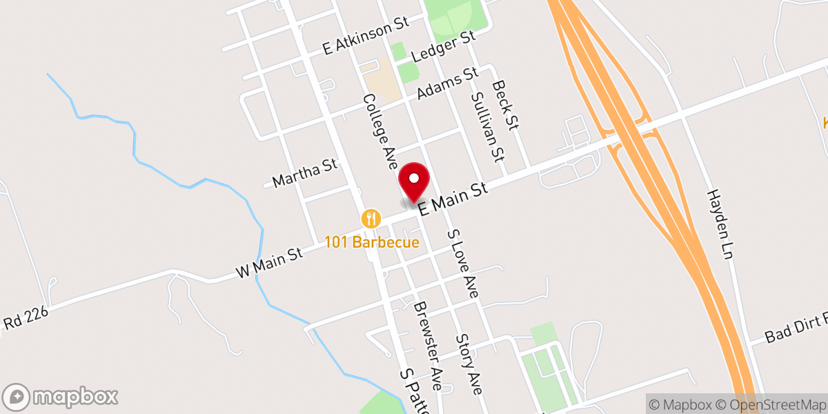 Map showing location of Emmanuel Christian Church