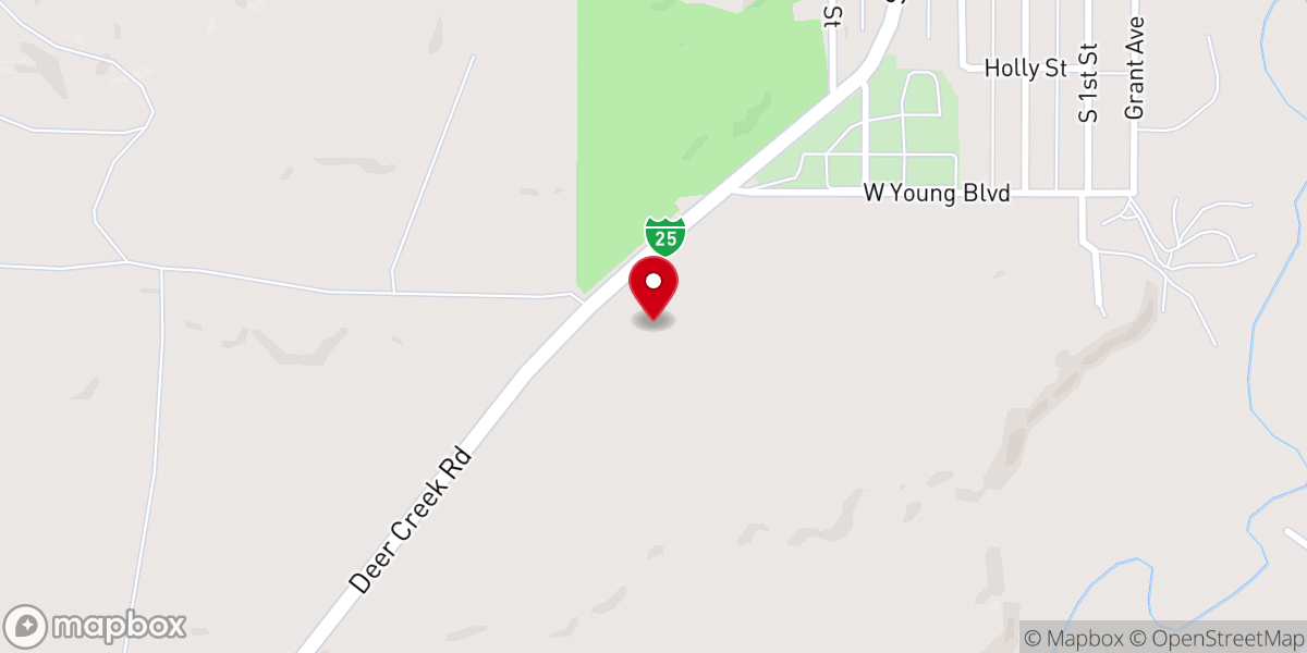 Map showing location of Glenrock Baptist Church