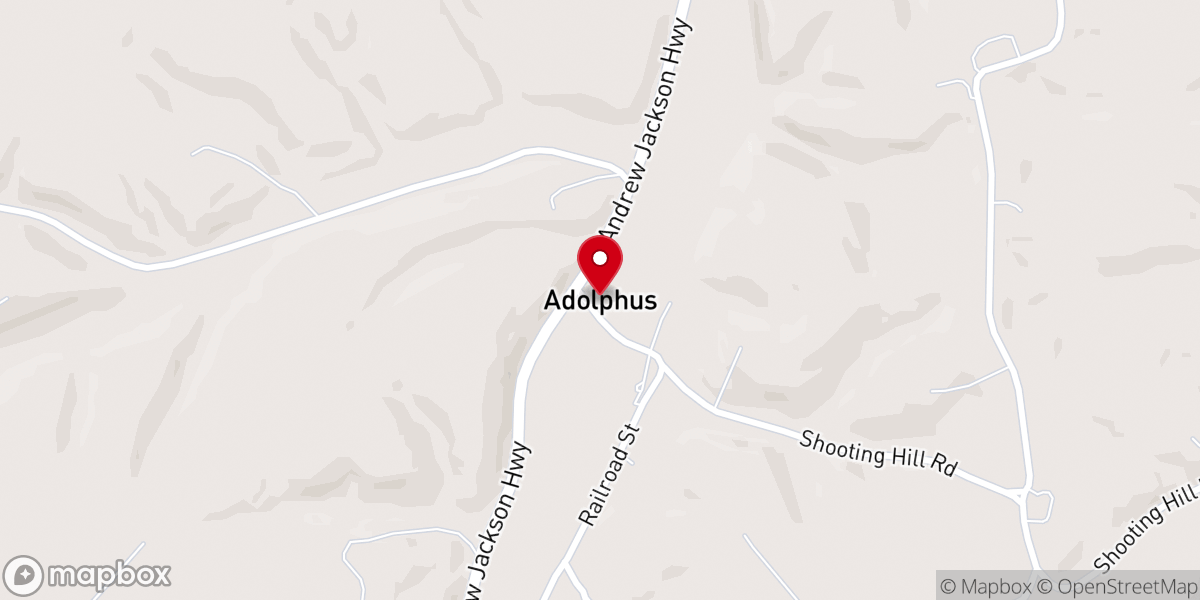 Map showing location of Adolphus