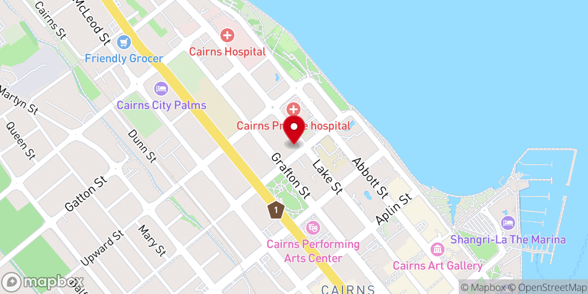 Map showing location of Saint John the Evangelist Anglican Church