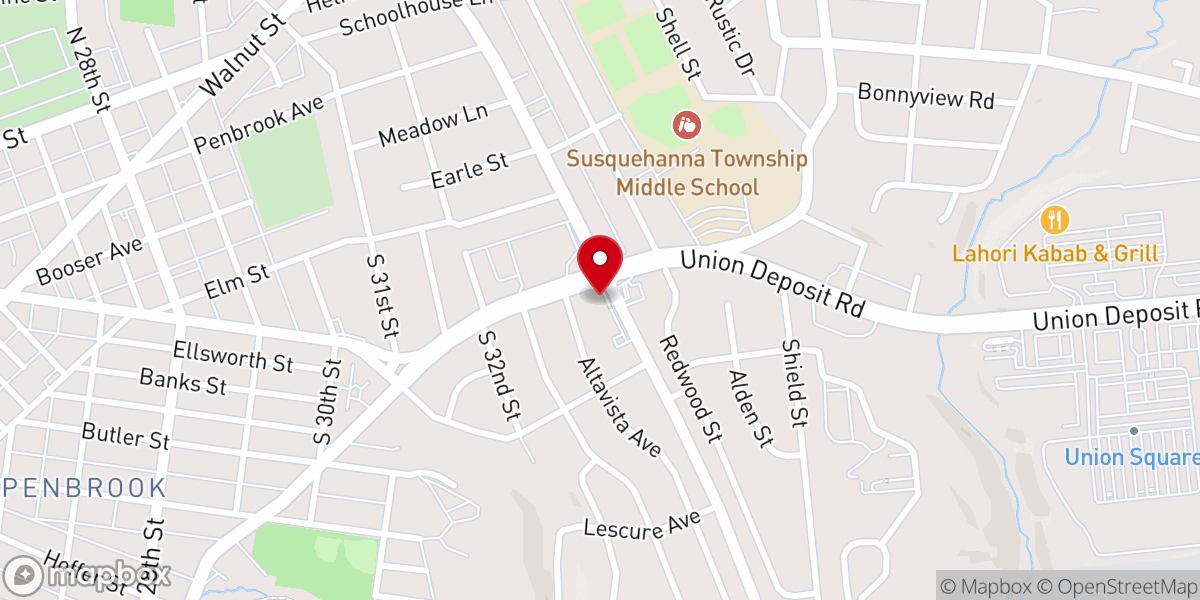 Map showing location of First Alliance Church