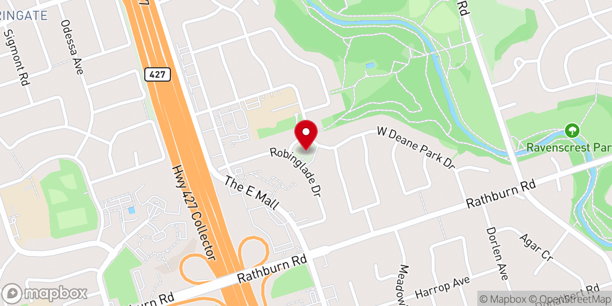 Map showing location of St. Philip's Lutheran Church