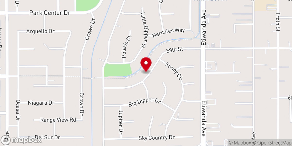 Map showing location of St. Luke Lutheran Church