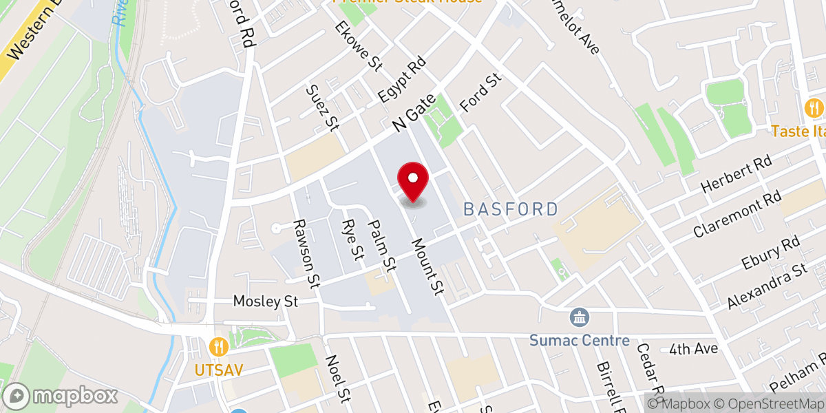 Map showing location of Assemblies of God, Nottingham - Faith Oasis AoG