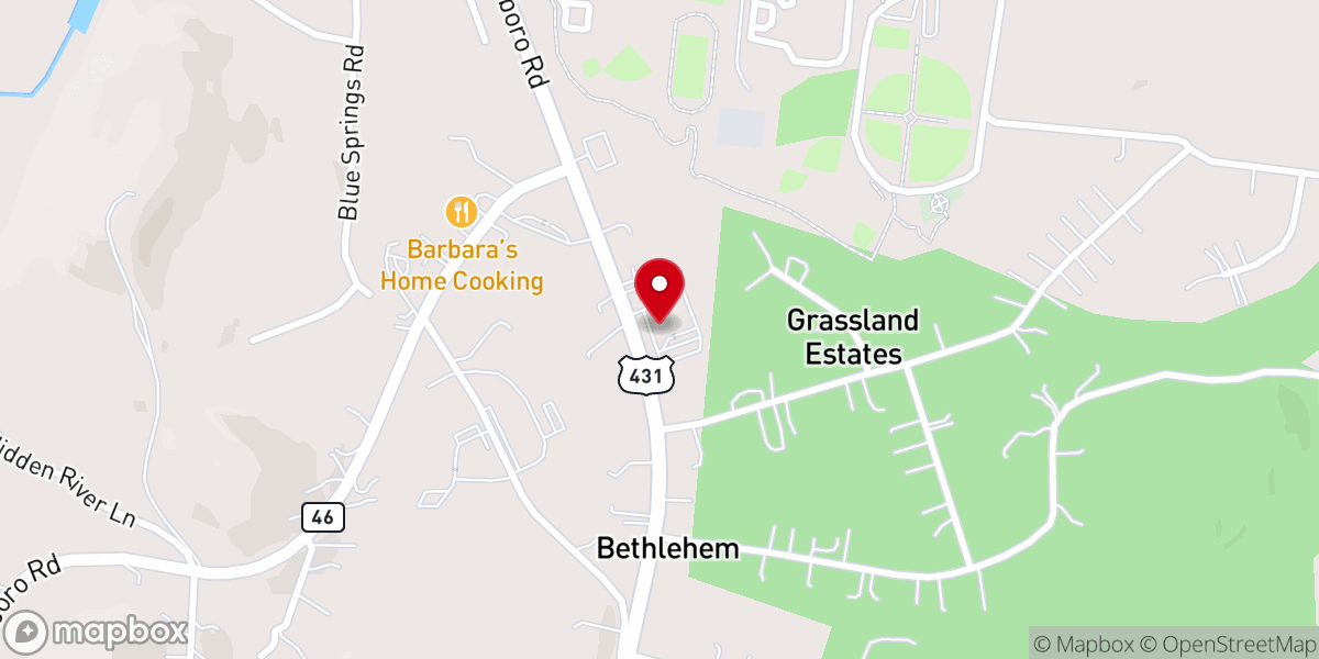 Map showing location of Grassland Heights Baptist Church