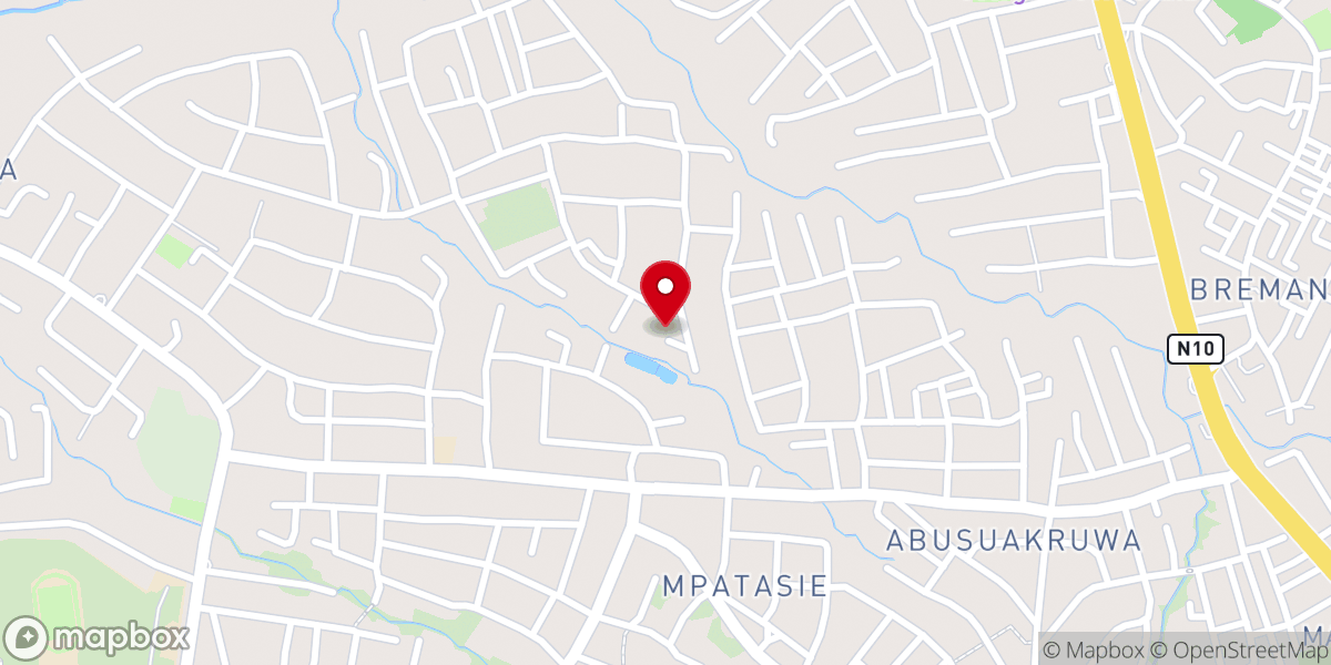 Map showing location of The Access Church - Ghana