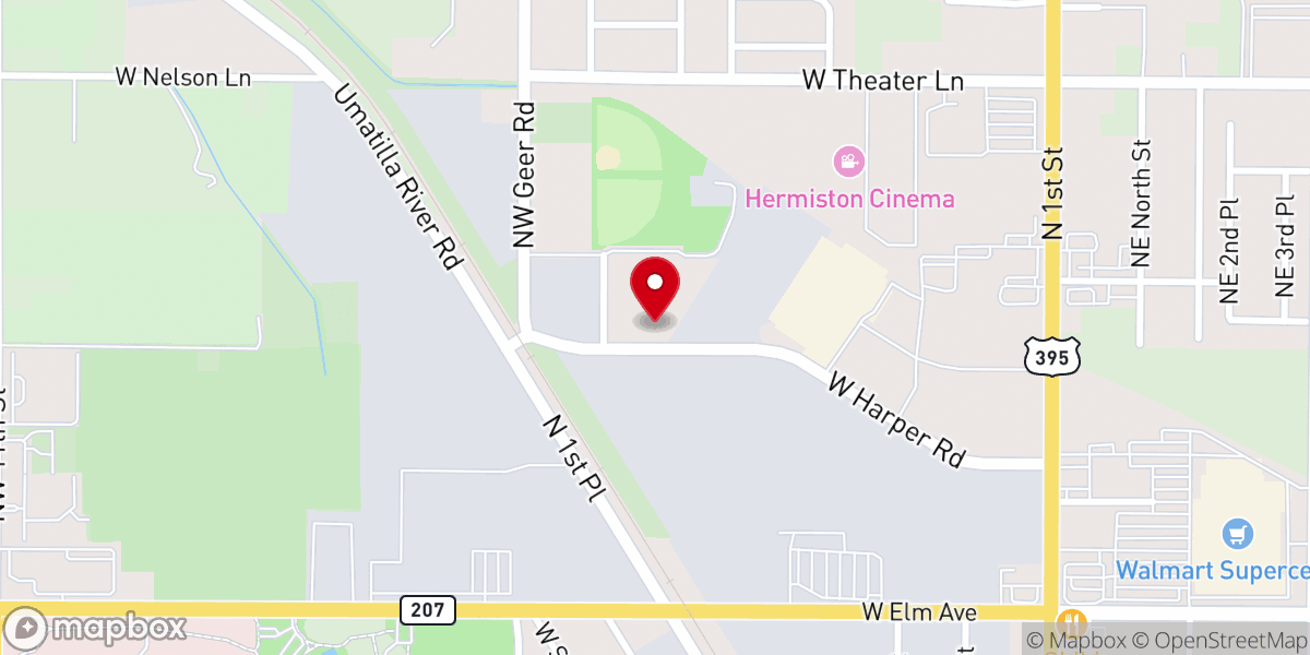 Map showing location of Eastern Oregon Mission