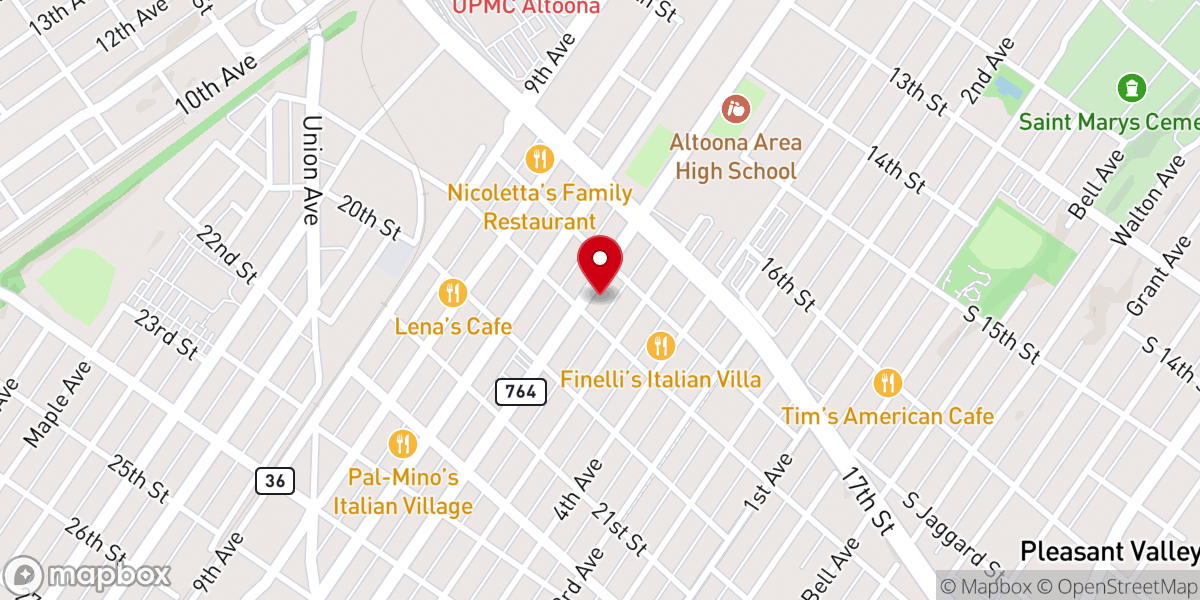 Map showing location of The Salvation Army Church