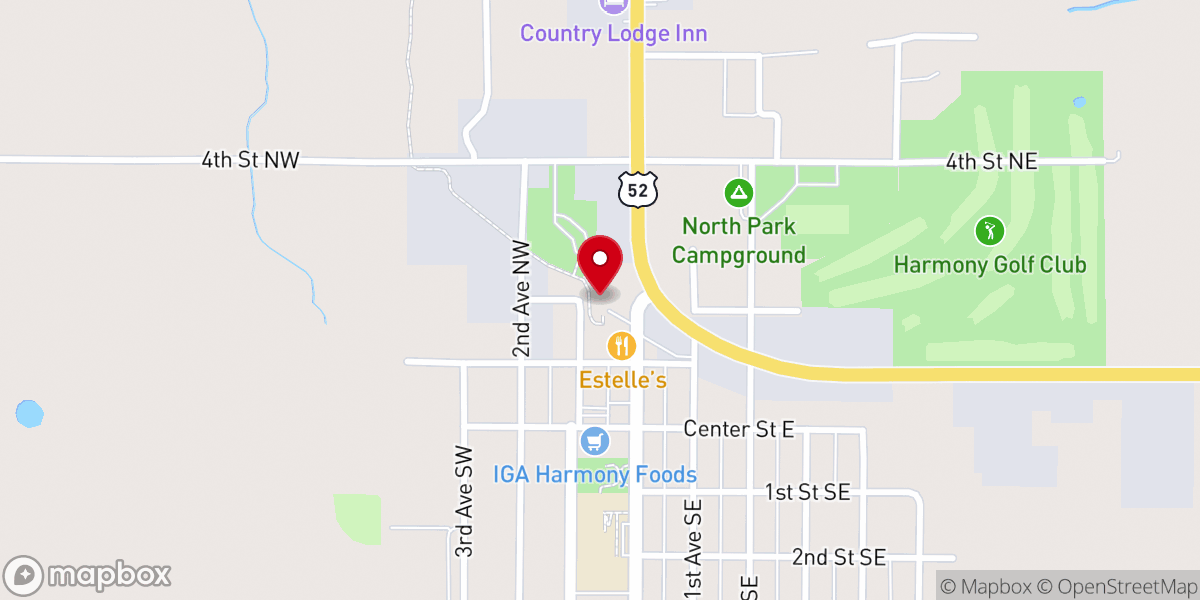 Map showing location of Amish Tours of Harmony