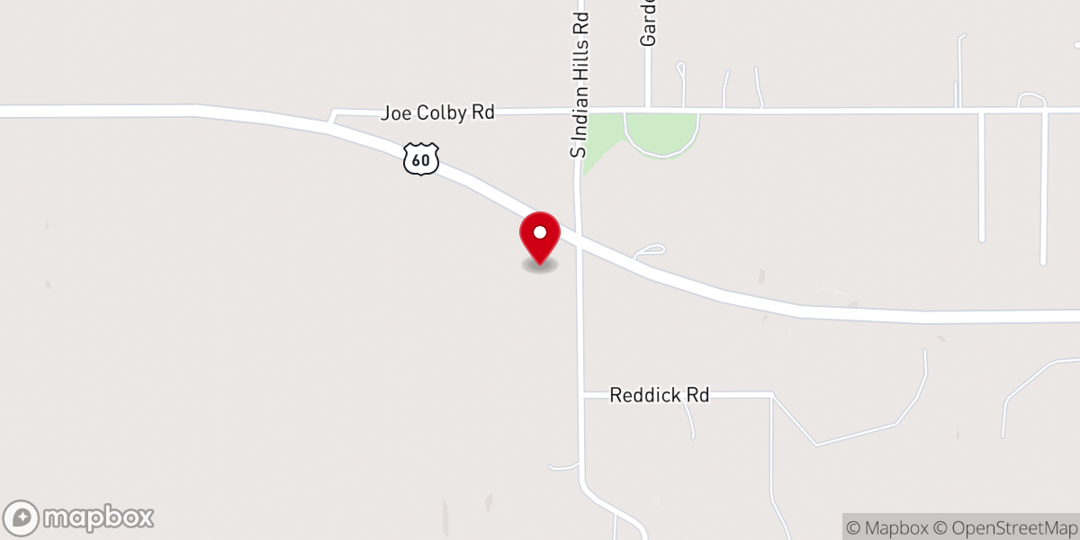 Map showing location of Crestview Baptist Church