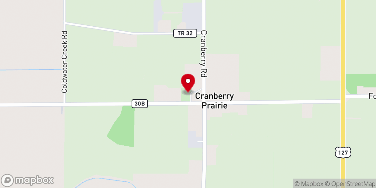 Map showing location of Saint Francis Catholic Cemetery