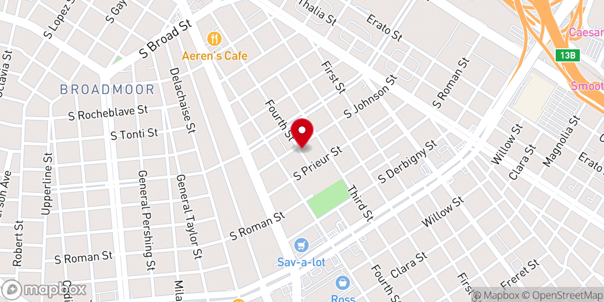 Map showing location of New Pleasnat Zion Baptist Church