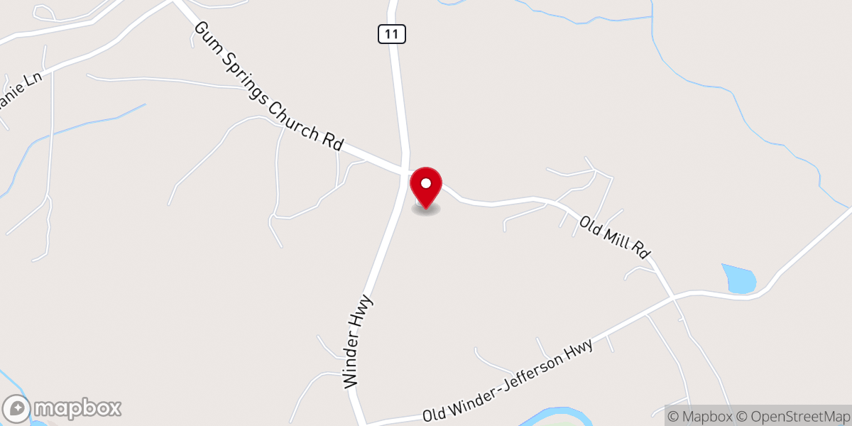 Map showing location of Corner-Stone Church