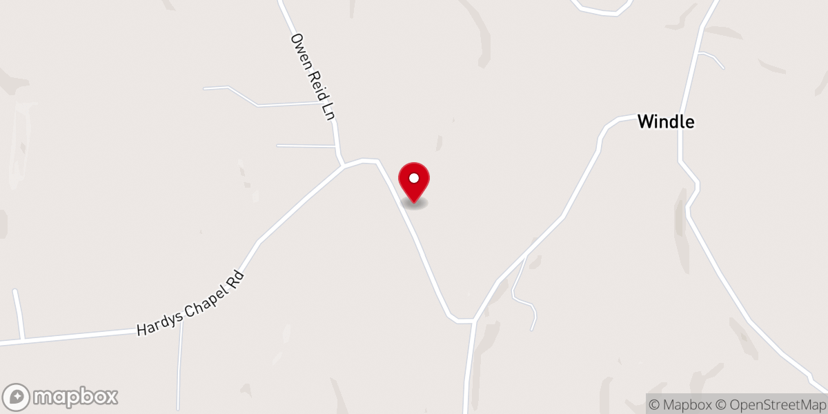 Map showing location of Shiloh Church