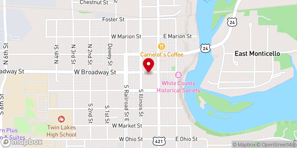 Map showing location of Harmon-McClintic Insurance