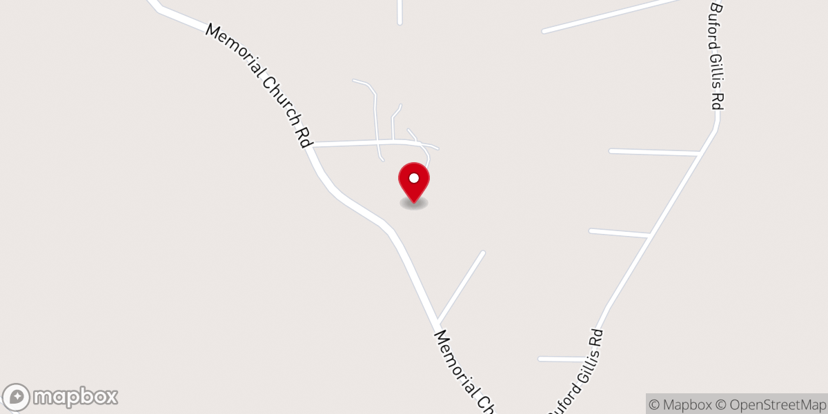 Map showing location of Memorial Baptist