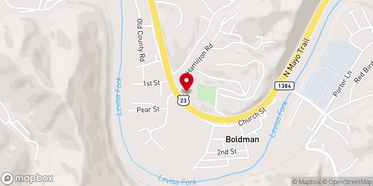 Map showing location of Harold Church of Christ