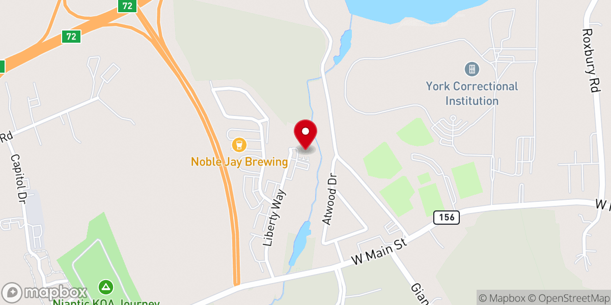 Map showing location of Bride Brook Rehabilitation and Nursing Center