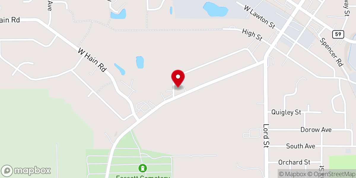 Map showing location of Trinity Evangelical Lutheran Church