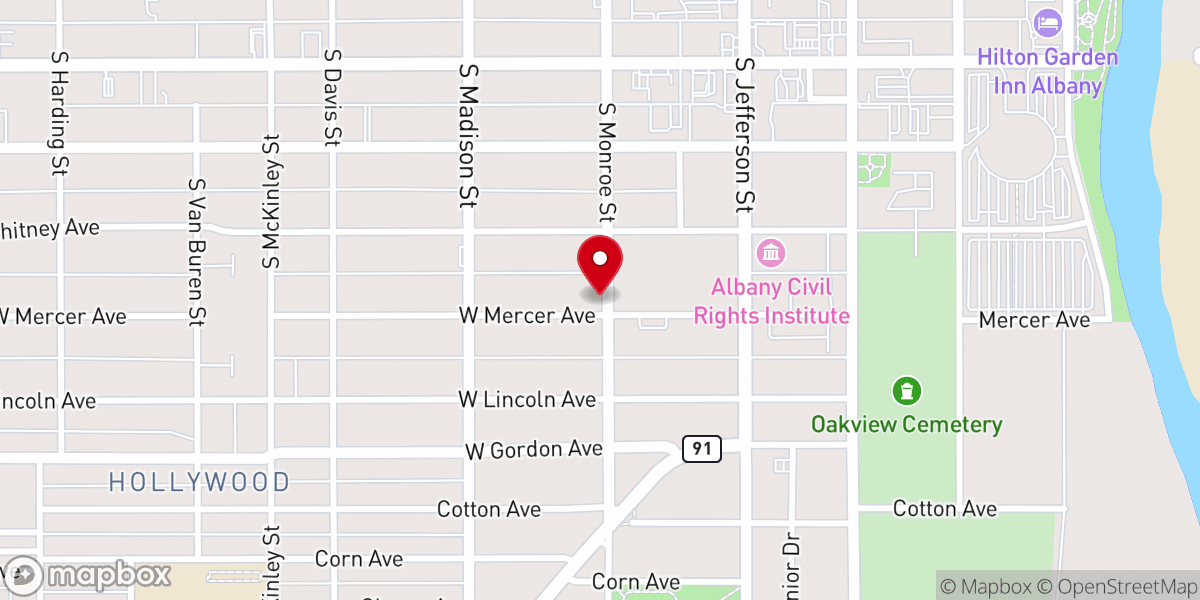 Map showing location of C K Smith Memorial Presbyterian Church