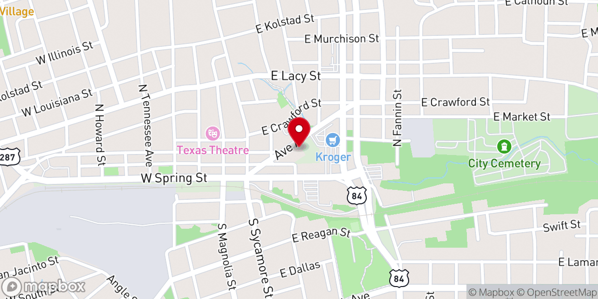 Map showing location of First Presbyterian Church
